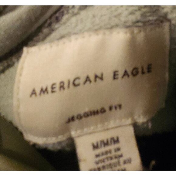 AMERICAN EAGLE Large Green Camo Jegging Fit Hoodie Sweatshirt Size Medium - Picture 3 of 3